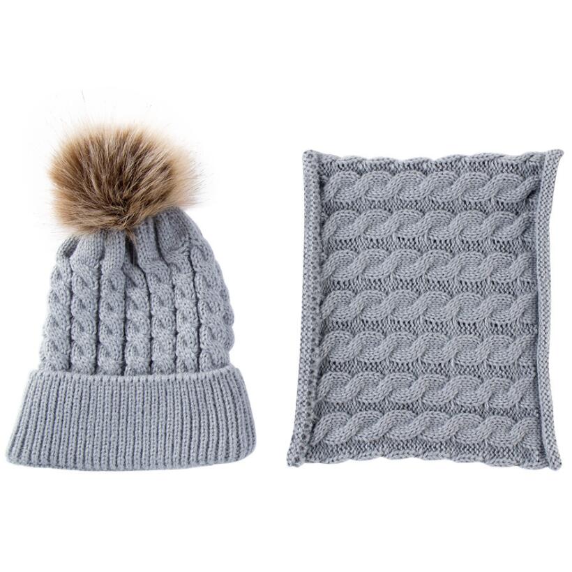 Winter Baby Girls Hats Scarf Set Soft Warm Children Pompom Accessories For 0-2 Years Kids Spring Autumn Caps