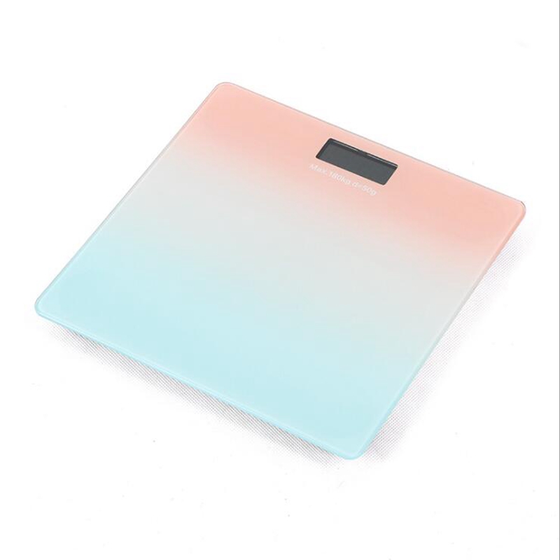 Minibáscula electrónica recargable por USB para pesar el cuerpo humano, báscula electrónica doméstica, báscula corporal saludable: Rosa