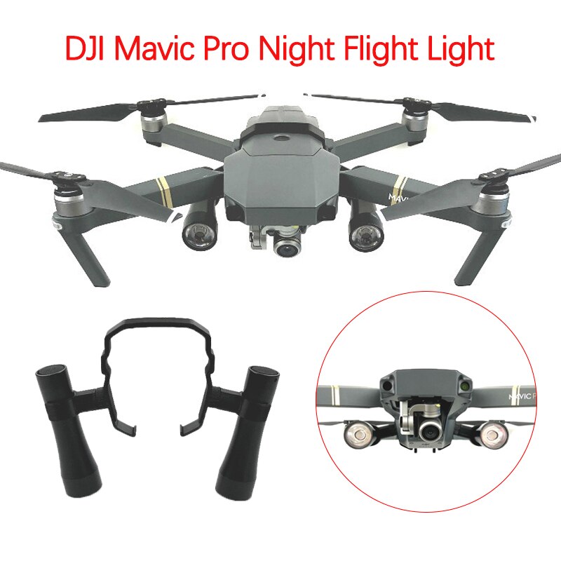 Voor Dji Mavic Pro Drone Night Flight Signaal Lamp Led Flash Lights Navigatie Licht Front Vooruit Uitziende Zoeklicht 3D Afdrukken