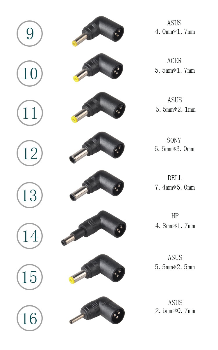 15V 16V 19V 19.5V 20V Auto Voltage Universal Power Adapter Charger For Lenovo HP ASUS Dell Toshiba Samsung Acer Laptop