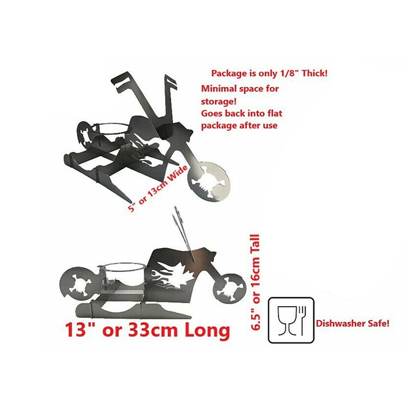 Draagbare Kip Stand Bier Amerikaanse Motorfiets Bbq Rvs Rack Met Bril Indoor Outdoor Gebruik LAD3