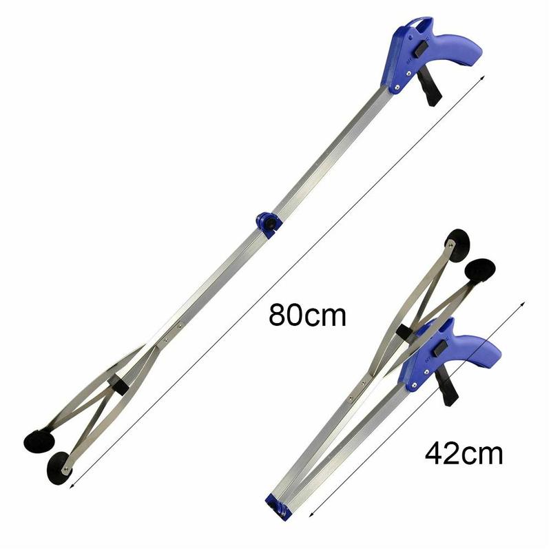 1PCS Folding Household Garbage Picker Alloy Trash Grabber Clip Leaves Tool Garbage For G Cleaning Up Pick Garden Tool Waste E9F1