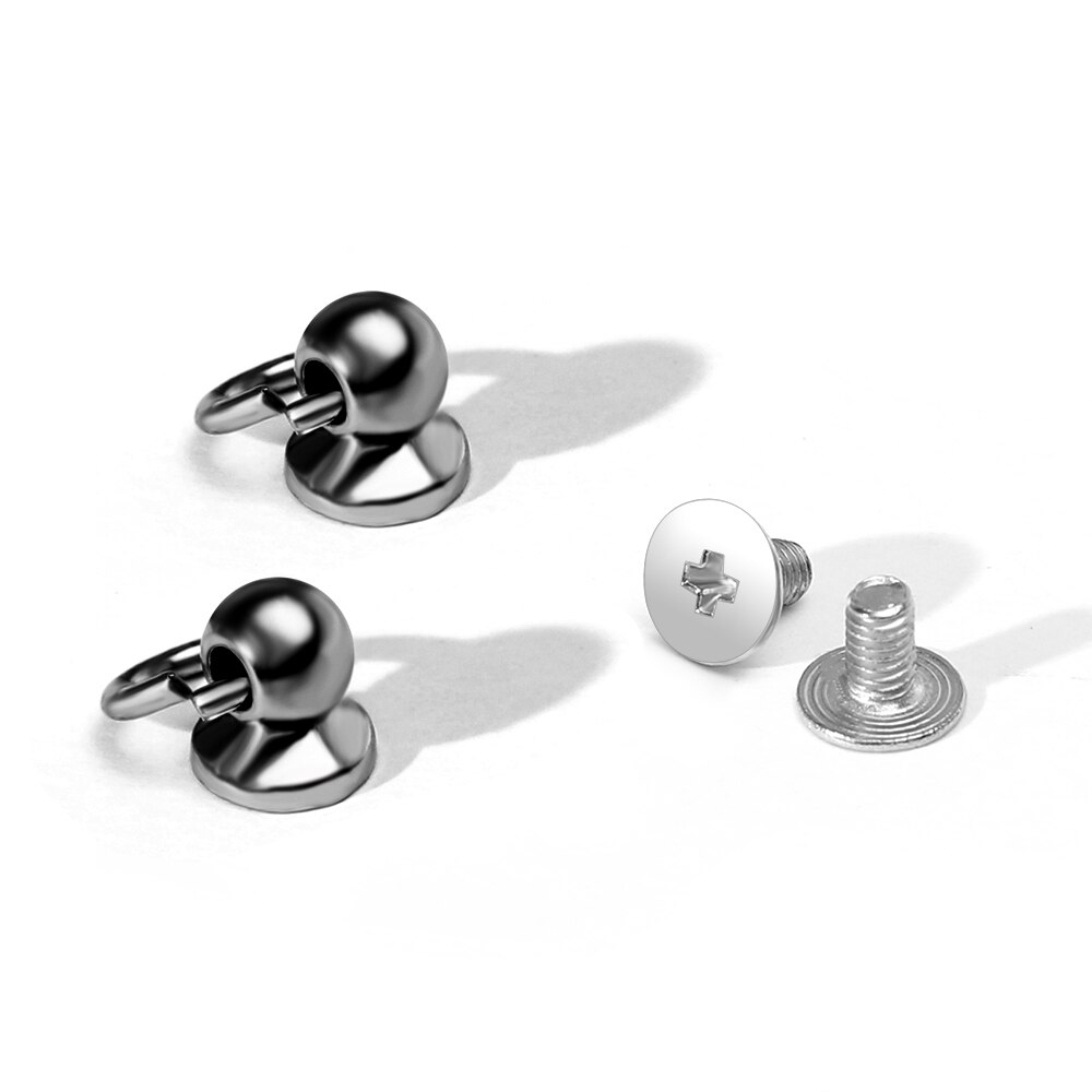 10 sztuk metalowa kula Post z O Ring szpilki nity gwoździowkręt powrót okrągłe głowy Spot kolce skóra Craft telefon dekoracyjna obudowa akcesoria: AS821