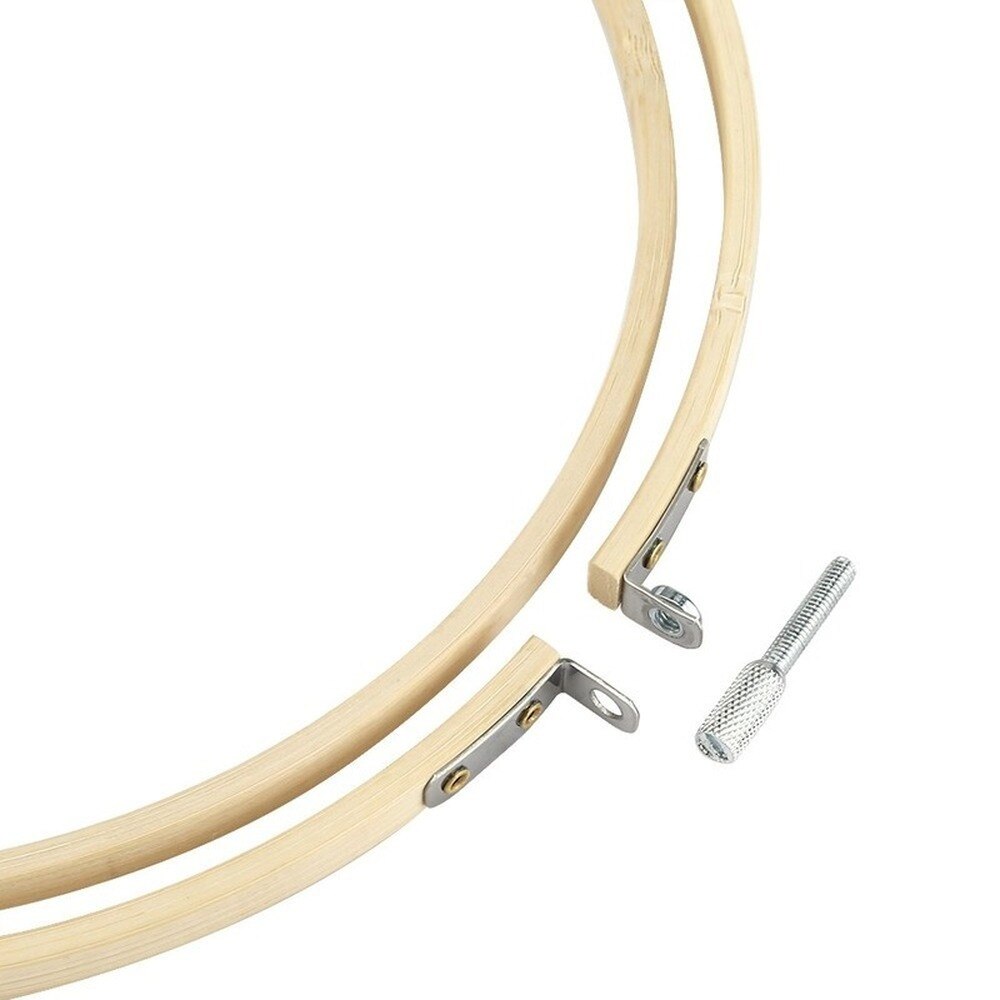 8 Pieces Embroidery Hoop Set Bamboo Circle Cross Stitch Hoop Ring 3.9 inch to 14 inch for Embroidery and Cross Stitch