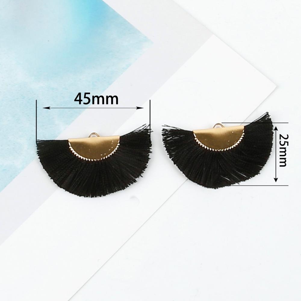 2 stuks/pak 45 x 25mm kwastjes franje zijden kwastjes spikes accessoires voor doe-het-zelf oorbellen sieraden maken kwastjes hangers decoraties