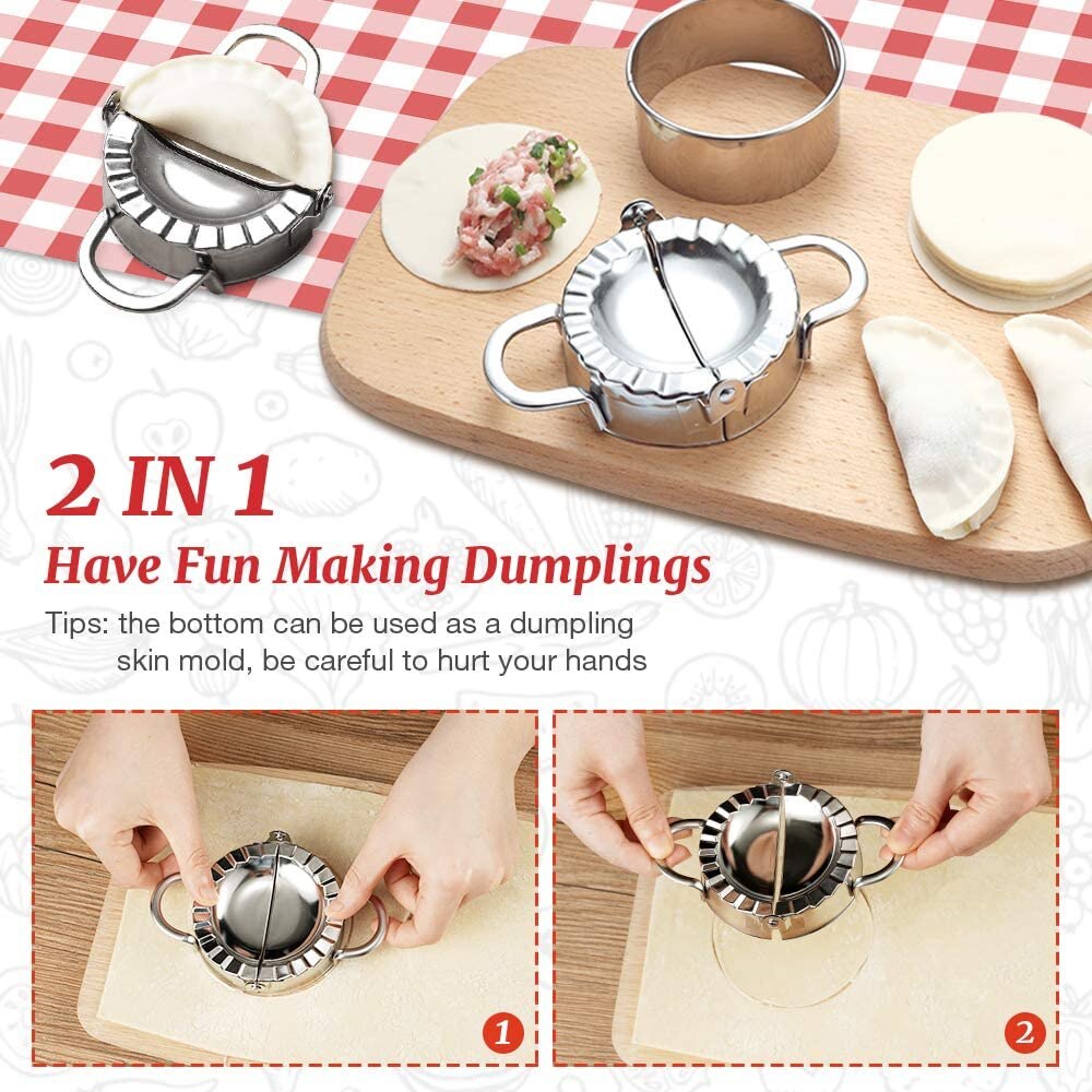 4 in 1 DIY Dumpling Mold Dumplings Maker Tool Wrapper Cutter Jiaozi Pierogi Pastry Molds Kitchen Baking Accessories
