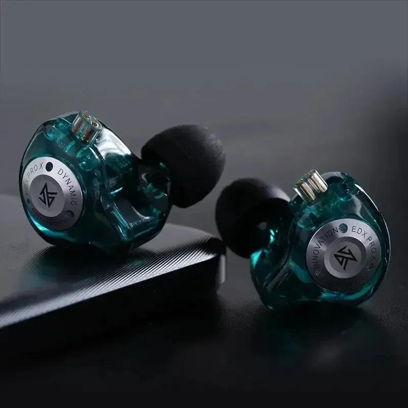 Auriculares KZ EDX PRO X con cable, auriculares con unidad dinámica, auriculares deportivos con cancelación de ruido de graves HIFI con micrófono KZ ZSN, auriculares EDC de música