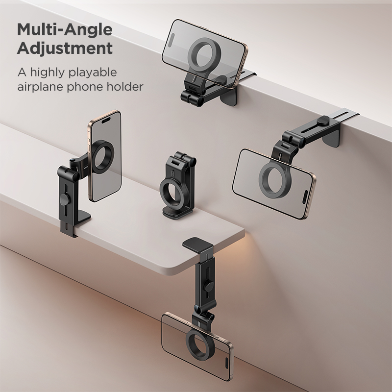 Joyroom magnetisk flygplanstelefonhållare, resetillbehör, flexibel roterande flygplanstelefonhållare för iphone, handsfree