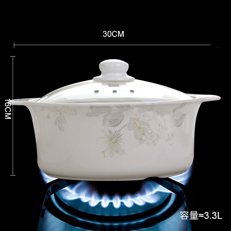 Just one pot Casserole heat-resistant health stew pot ceramics Soup pot stew pot open flame household gas porcelain pot