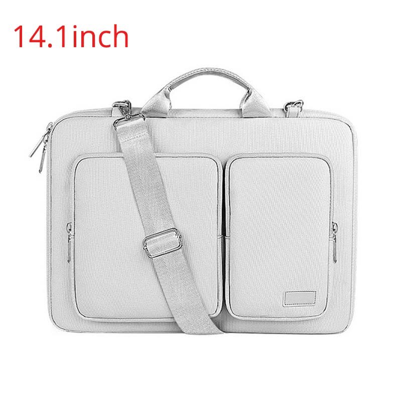 Bolsa impermeable para ordenador portátil 13,3, 14,1, 15,6 pulgadas, bolso de hombro para mujer y hombre, maletín para documentos, funda protectora: grey14