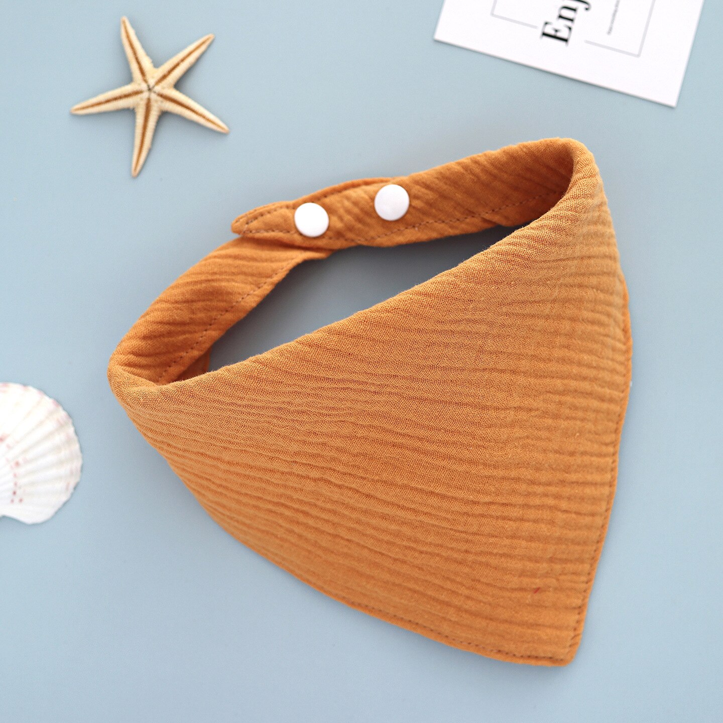 1 Pc Baby Bibs Cotton Accessories Newborn Solid Color Snap Button Soft Triangle Towel Feeding Drool Bibs: Yellow