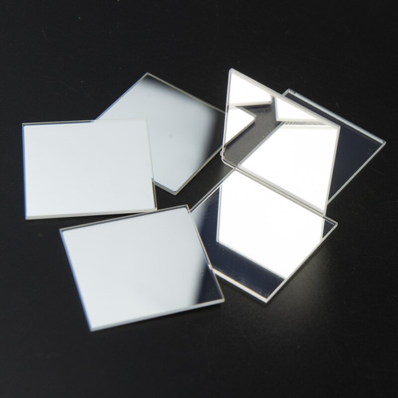 Espejos reflectores ópticos de superficie frontal defectuosos de fábrica, alta reflectividad, espejo de primera superficie, espesor de 1mm, 35x35mm, 6 piezas
