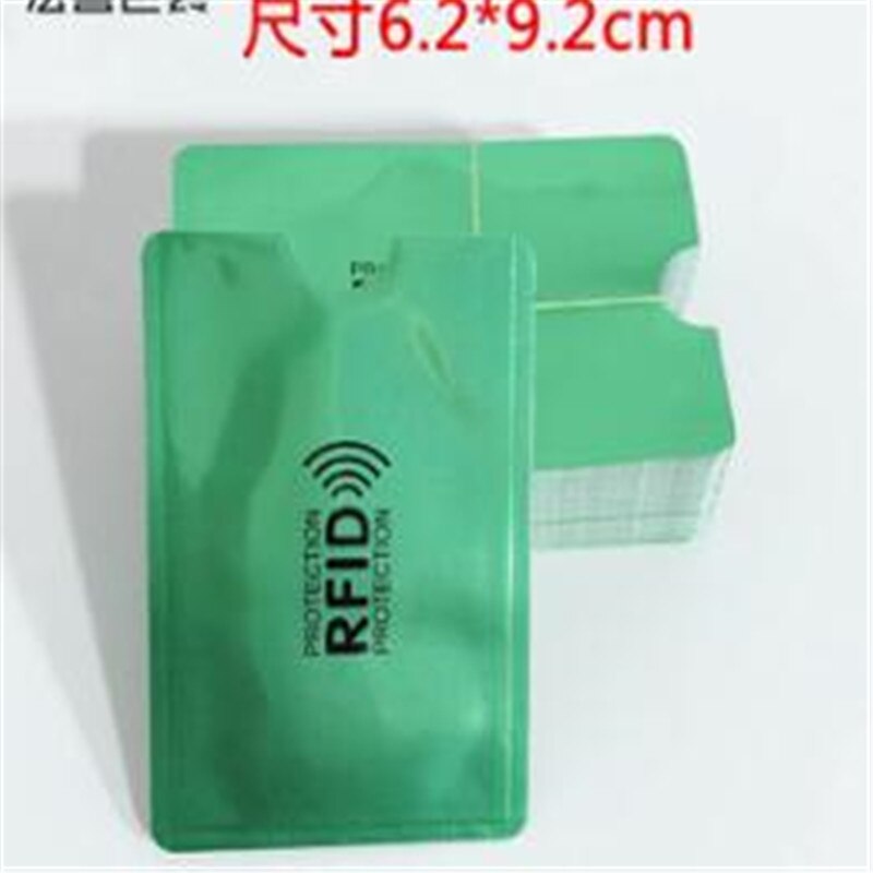Porte-cartes Anti Rfid, 5 pièces, blocage NFC, serrure pour lecteur de carte d'identité, étui de Protection pour cartes de crédit en métal, étui en Aluminium: green