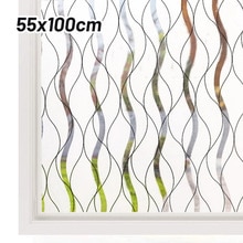 Vinyl Window Film Static Privacy Decoration Adhesive Film UV Blocking Heat Control Glass Window Stickers: 55x100cm