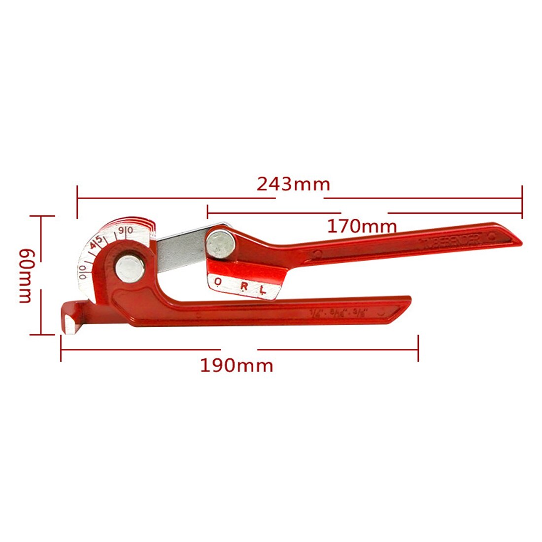 Manuelle Rohr Bieger Rohr 3 in 1 Biegen Maschine 180 Grad/90 Grad 6mm/ 8mm/ 10mm Schläuche Bieger Rohr für Kupfer/Aluminium Rohr