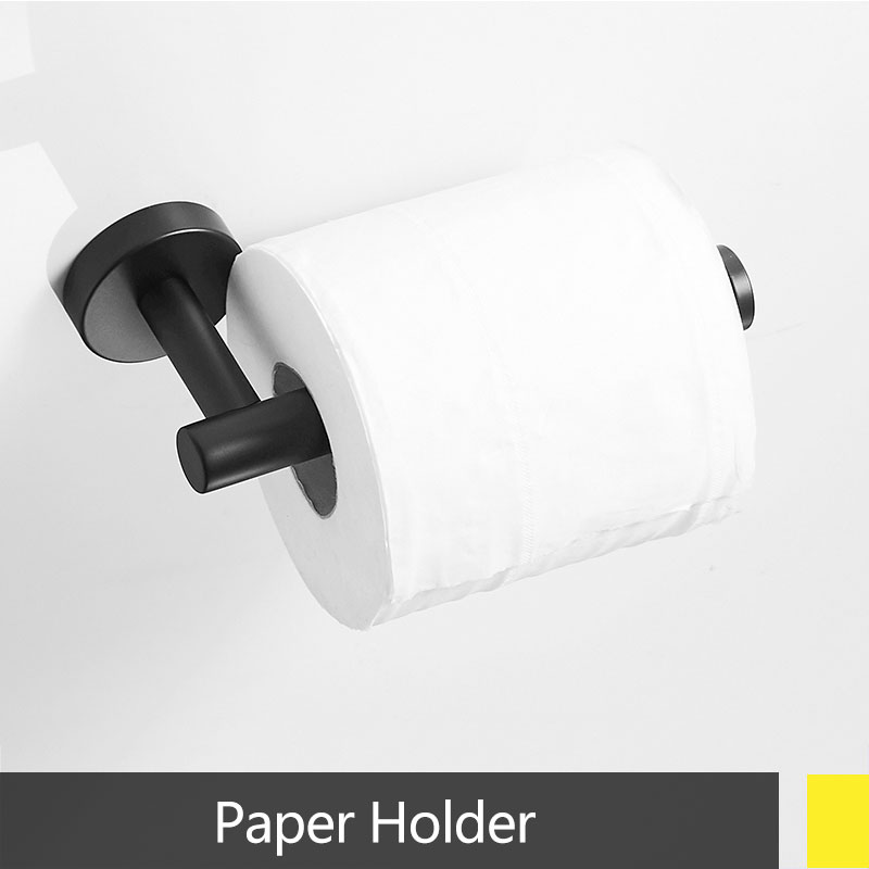 matt Geschwärzt Schlecht Hardware- einstellen Kleid Haken Einzigen Handtuch Bar Papier Halfter Schwarz Schlecht Zubehör Edelstahl: Papier Halter