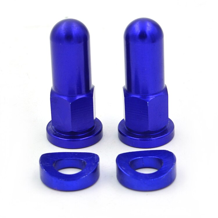 Motor CNC MX Velg Lock Covers Moeren ringen Beveiliging Bouten Voor YAMAHA YZ125 YZ250 YZ250F YZ450F WR250F WR450F YZ85 WR426F: Blauw