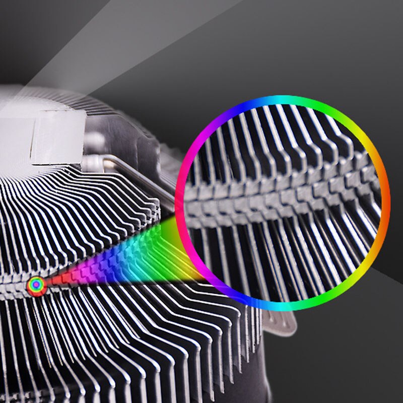 COOLMOON CAIYUEQ2 RGB CPU Cooler Heatsink LED 12V for AMD PC Processor Desktop Cooling Radiator