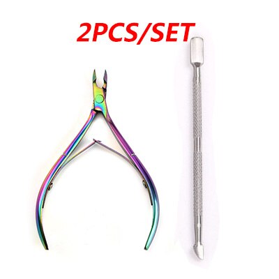 Nagelriem Pusher Gereedschappen Dode Huid Cuticula Remover Cleaner Manicure Nail Art Gereedschap Set Rvs Toe Nail Trimmer Cutter: Style 16