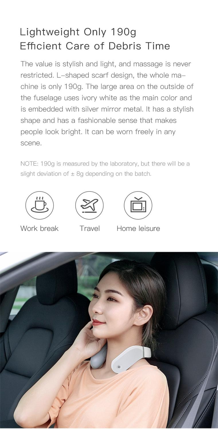 Xiaomi massager, jeeback  g2 -hals massager elektrisk cervikal kompres l-formet slid 360 ° flydende massage arbejde med mijia app