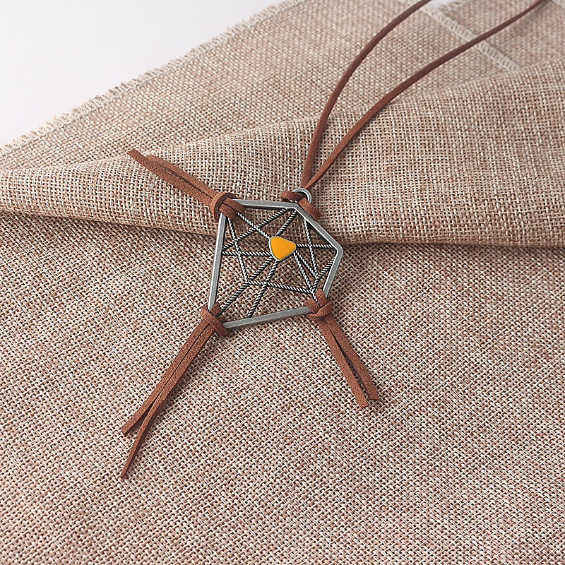Game Death Stranding Dreamcatcher Necklace Sam's Dream Catcher Pendant Leather Chain Necklace For Women Men Amulet Jewelry