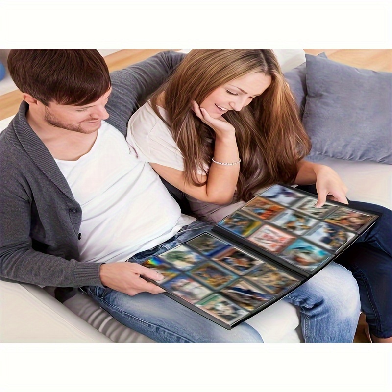 Trading card binder 4 pockets, 20 pages of 160 cards, side loading card book, football basketball card collector