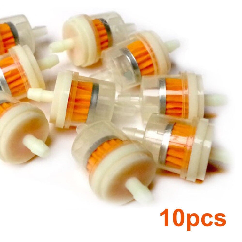 10pcs Universal Inline Gas/Fuel Filter 6MM-7MM 1/4\ Lawn Mower Small Engine