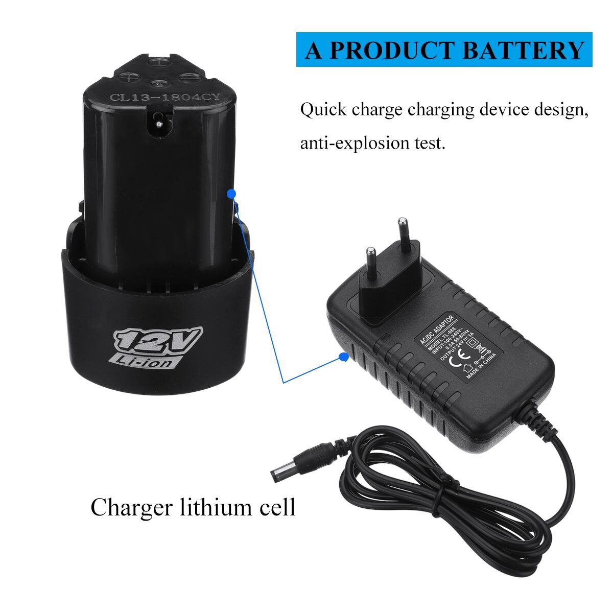 1Set 12V 160W Electric Screwdriver Cordless Drills Driver Screw 2Speed Lithium-ion Screwdriver with Rechargeable Battery