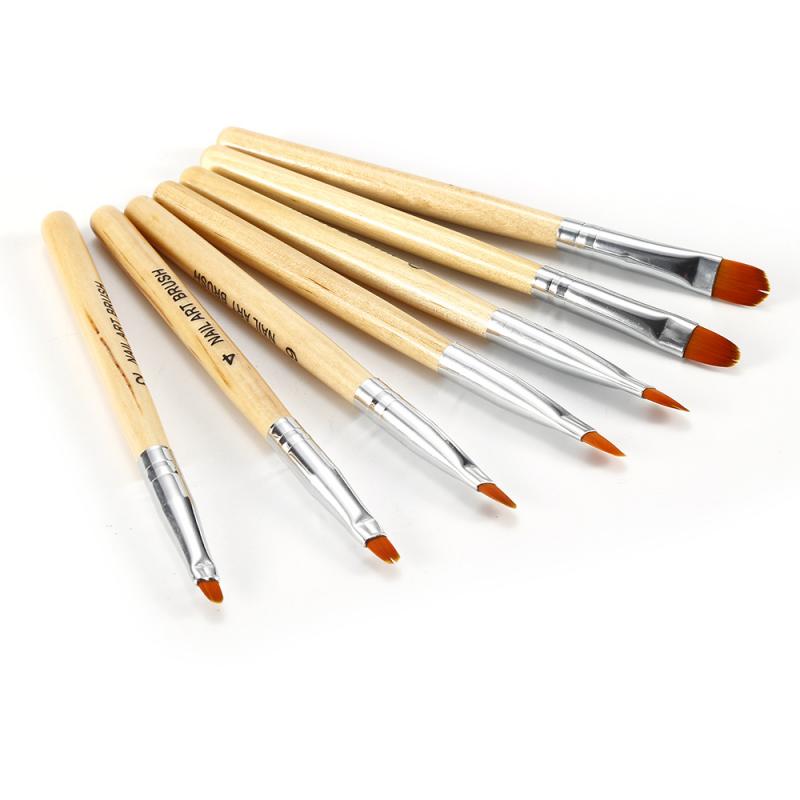 10 st/set nail art borste set uv gel akryl nail art paint pen teckning pensel nail art liner pensel gör-det-själv nail art manikyrverktyg: 02 7 st
