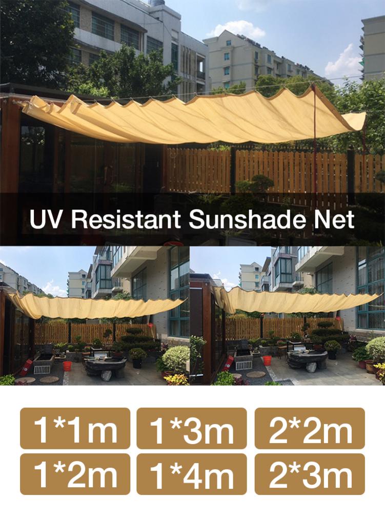 Waterprof Sun Shelter Sunshade Protection Outdoor Canopy Garden Patio Pool Shade Sail Awning Camping Shade Cloth Large Shade Net