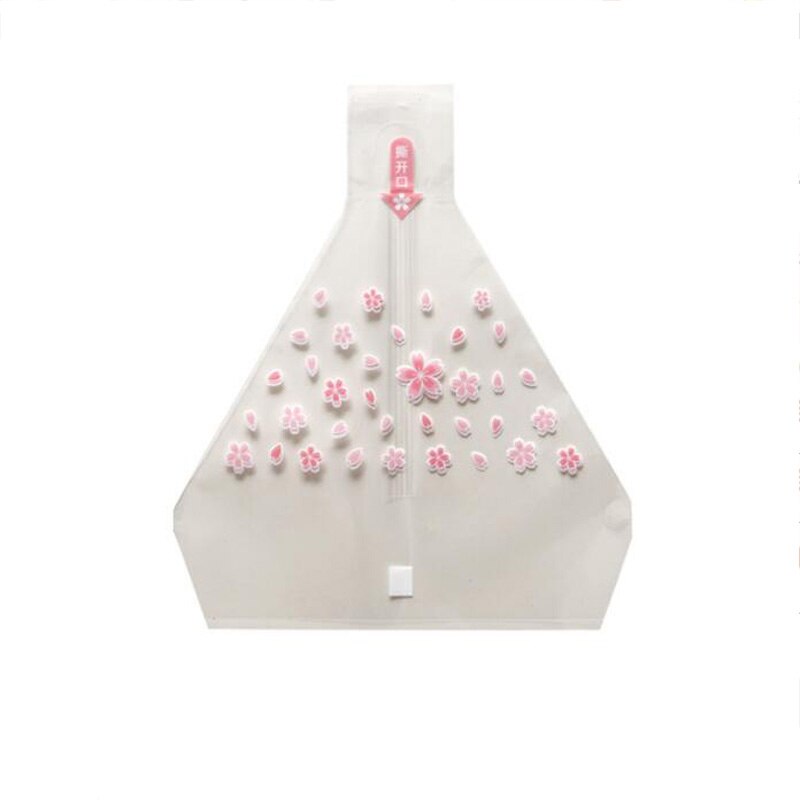 200Pcs Driehoek Rijst Bal Verpakking Zak Japanse Stijl Plastic Onigiri Packaing Zakken Cuisine Maken Gereedschap Bento Accessoires: 5