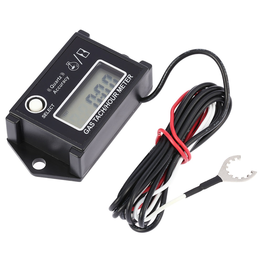 LCD Digital Display Tachometer Tach/Hour Meter RPM Tester for 2/4 Stroke Engine Motorcycles digital Tachometer timer