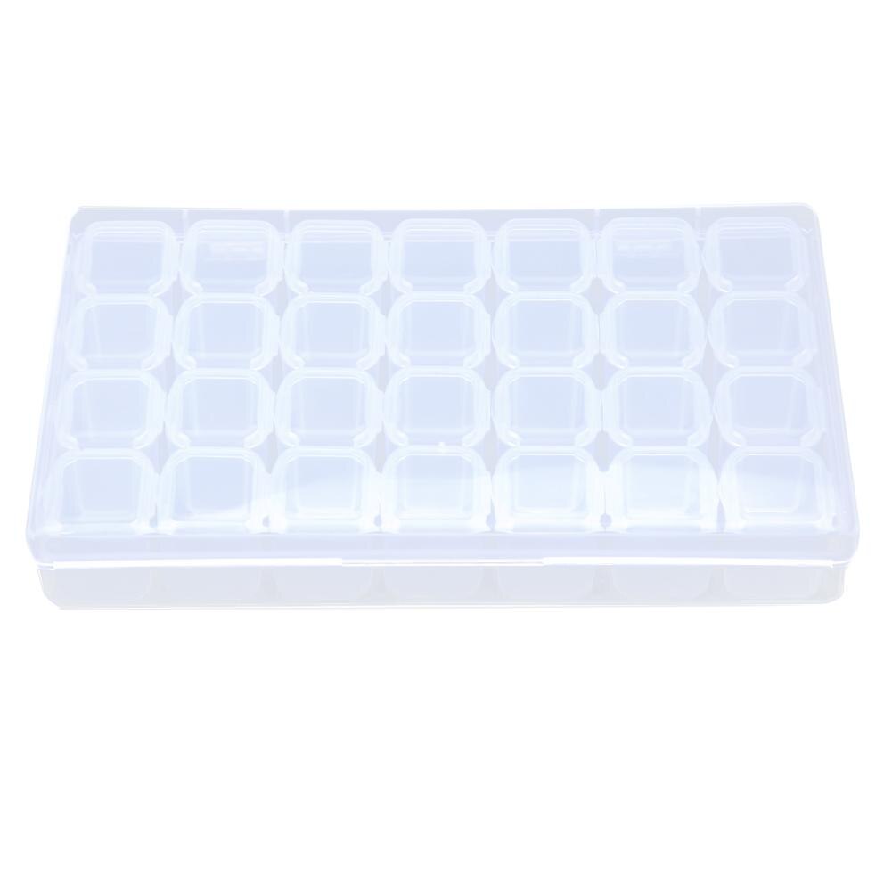 Plastic 28 Grids Adjustable Compartment Plastic Storage Box Jewelry Earring Bead Screw Holder Case Display Organizer Container: Default Title