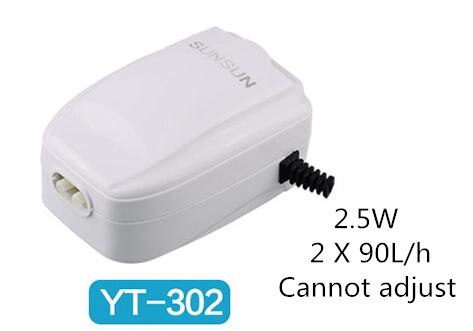 110-240V Ultra Leise Luftpumpe Für Aquarium Aquarium Doppel Outlets Sauerstoff Pumpe Einstellbare Langlebige Pumpe Schwarz körper Hohe Qualit: YT-302 / 220-240v 50hz