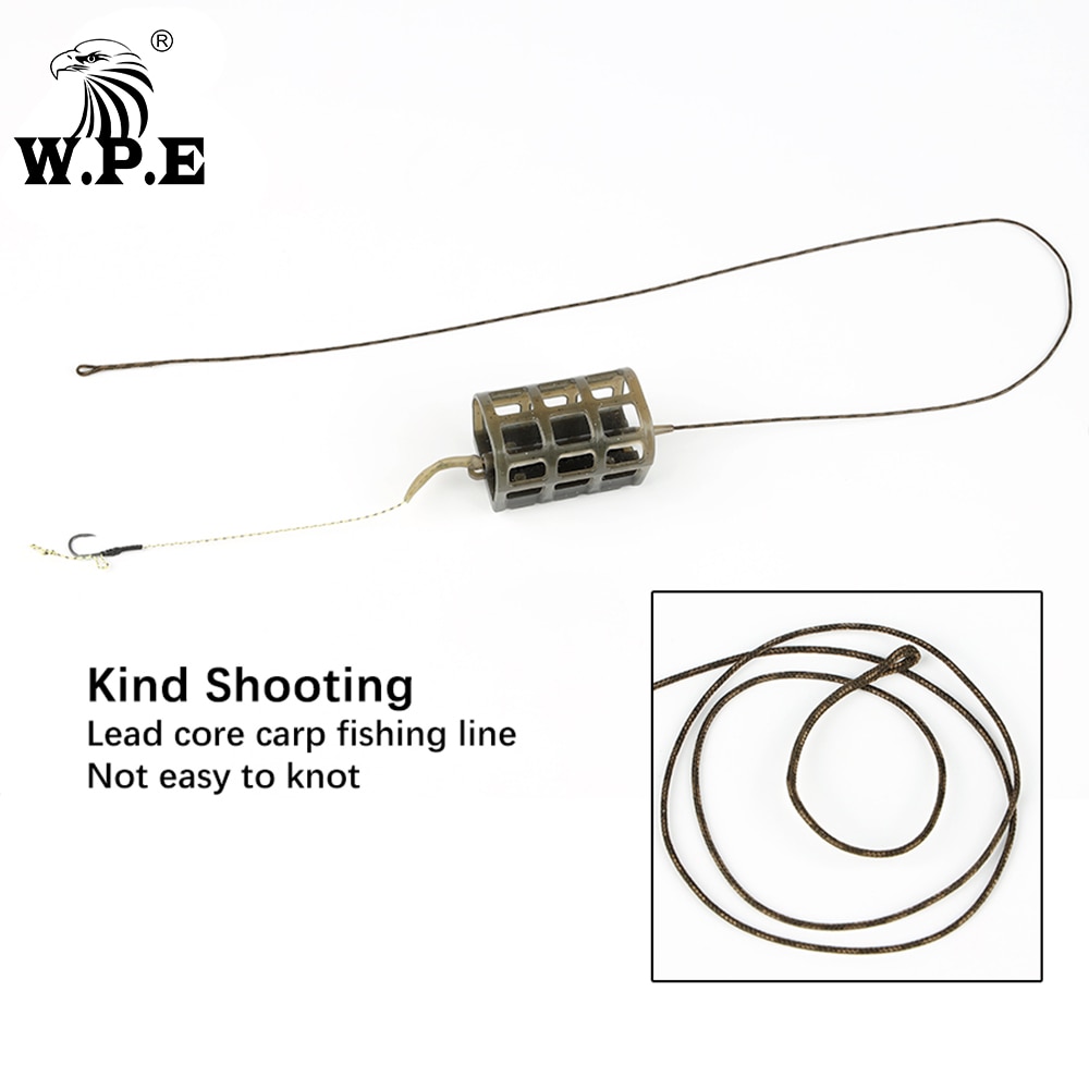 Wpe europa karp fiskerigg hår 1 set handgjord karp fiske rig 40g/50g/60g/70g/80g ledar kärnlinje karp fiske grupp pesca