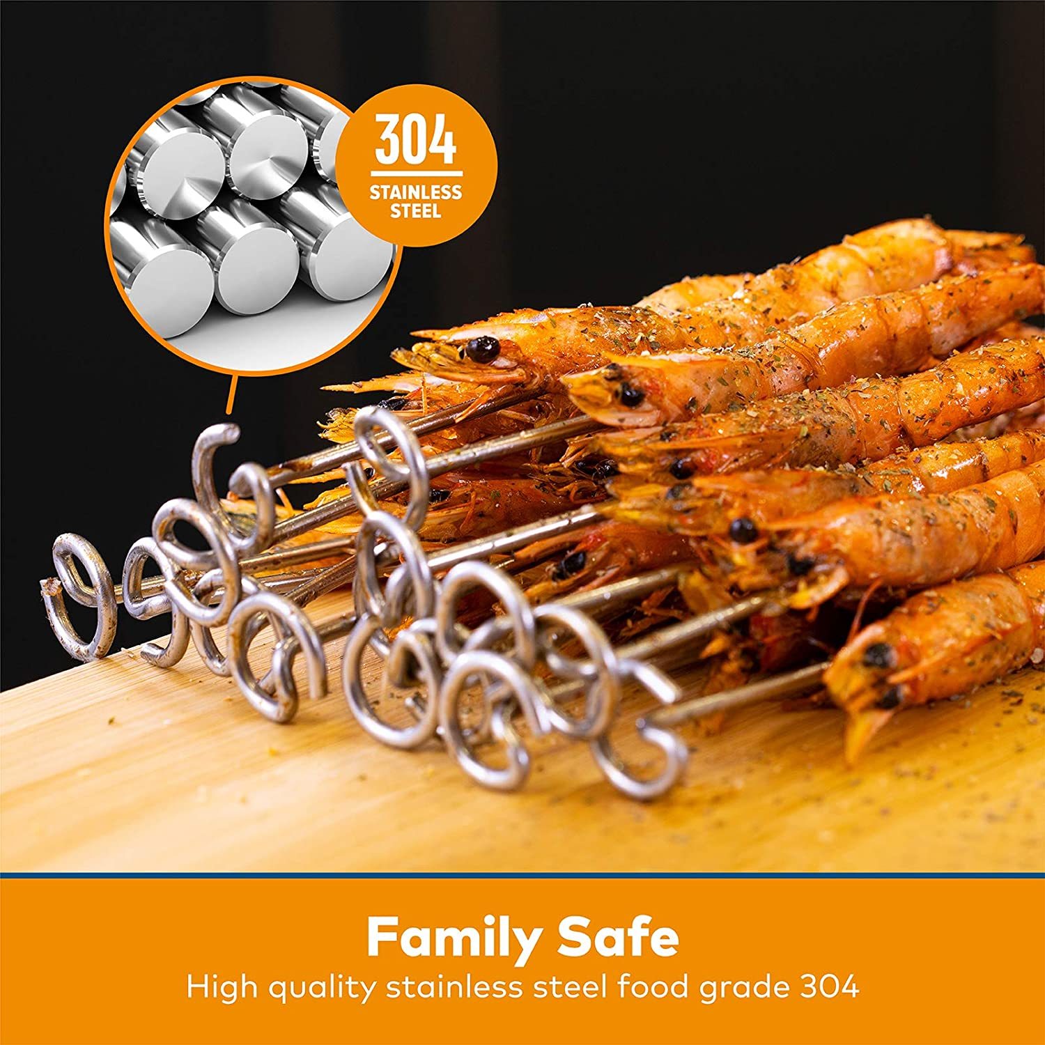 Soporte para brocheta de freidora de aire Compatible con 6 quart Air Fryer Instant Pot 304, juego de estante para brocheta de acero inoxidable, accesorios para parrilla de barbacoa