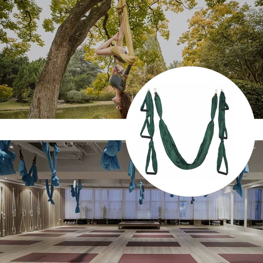 6 Handles Anti-gravity Yoga Hammock Swing Parachute Yoga Gym Hanging Outdoor Leisure Decompression Hammock