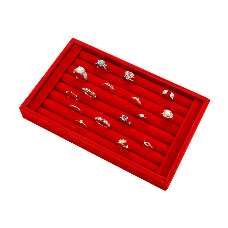 Sales Ring Sieraden Hanger Fluwelen Display Organizer Tray Houder Oorbel Sieraden Opbergdoos D88