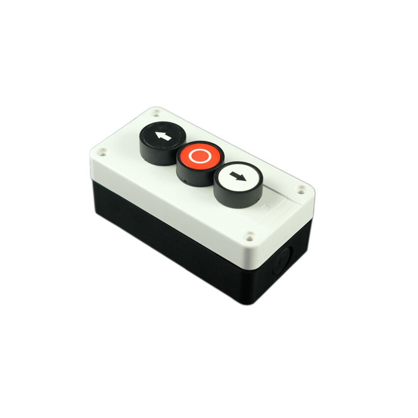 ABS Door Control Box Push Button Switch Control Station Box 22mm Waterproof Dustproof 3 Button Holes Door Open Close Machine