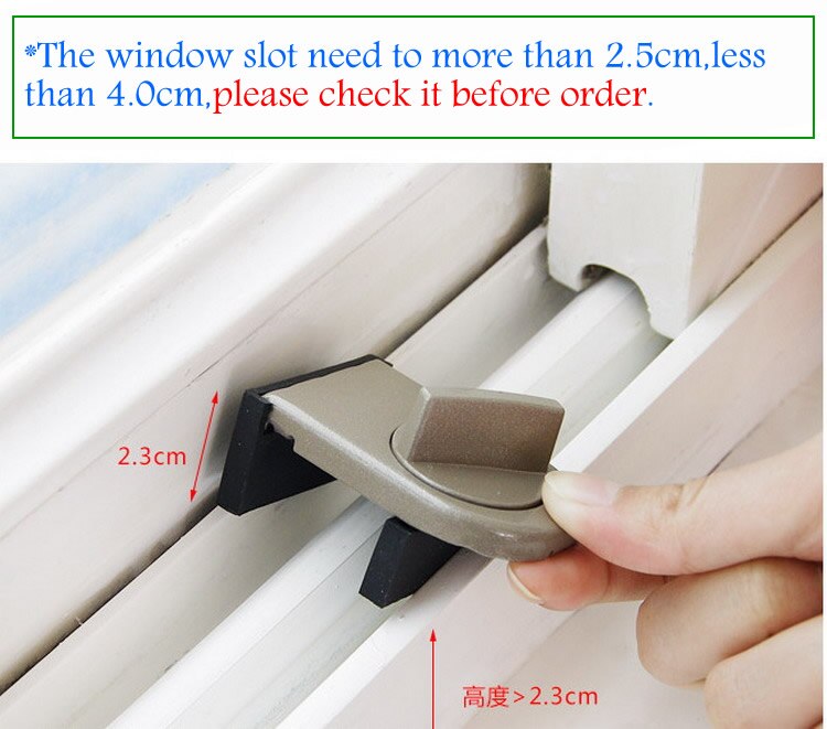 Move Window Child Safety Lock Sliding Windows Lock Kids Cabinet Locks Sliding Door Stopper Security Sliding Sash Stopper FH15