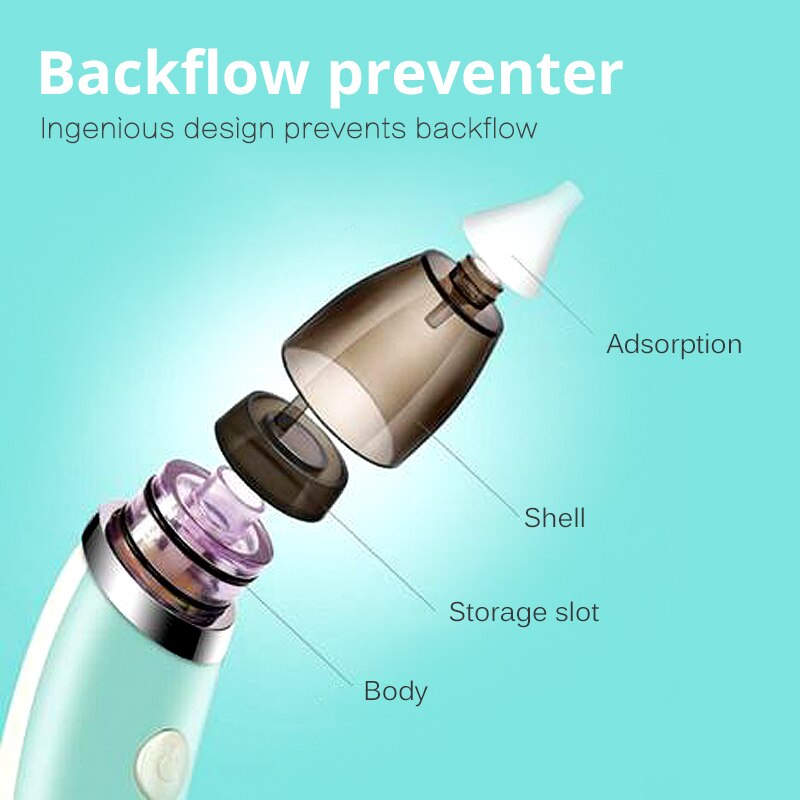 freundlicher Baby Nasensauger Elektrische Nase Reiniger Neugeborenen Baby Saugnapf Reiniger schniefen Ausrügestochen Sicher Hygienisch Nase Sauger