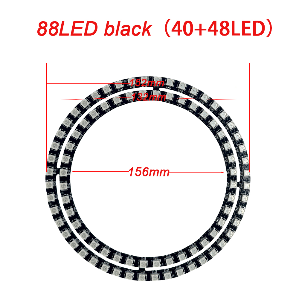 WS2812B Addressable LED Pixel Ring 8 to 241Leds WS2812 5050 RGB LED Diode Ring Color IC Built-in LED: SKY BLUE