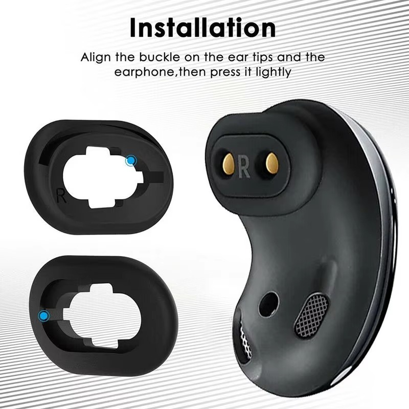 For Galaxy Buds Live Ear Tips Silicone Ear Wing Replacement Earplug for Samsung Galaxy Buds Live Accessories Anti-slip Sleeve