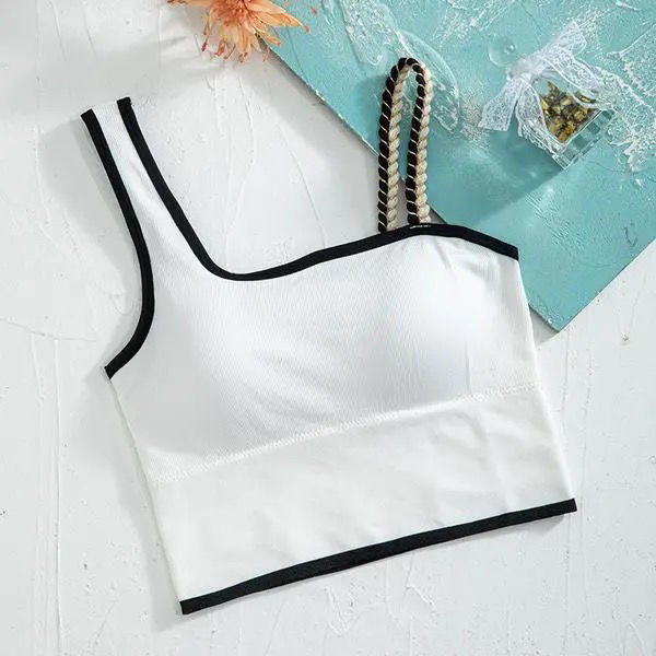 Irregular beautiful back tube top vest women&#39;s chest pad underwear one-piece bra wrapped chest without traces