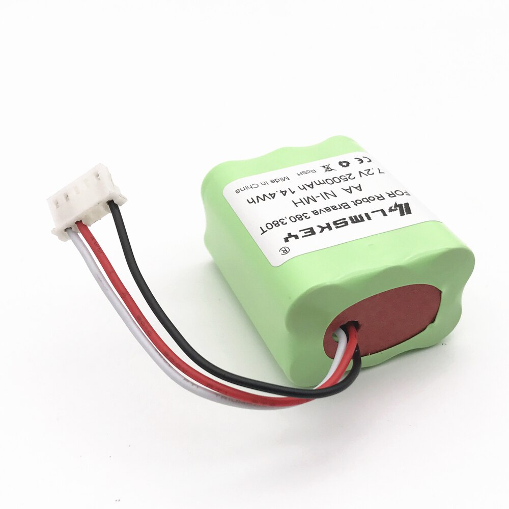Batería recargable para iRobot Roomba Braava 7,2, 2500 V, 7,2 V, 380 Ah, 380 mAh, Ni-MH,
