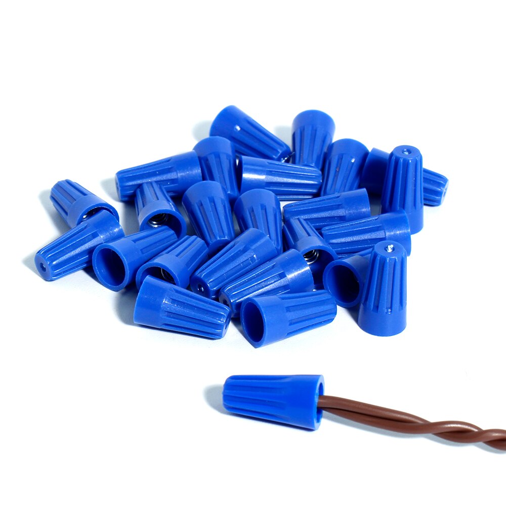 Practical Electrical Wire Connection Screw Twist Connector Cap Insert Nut Spring wire end P1 P2 P3 P4 P6 Terminals Rotating Kit: P2 Blue