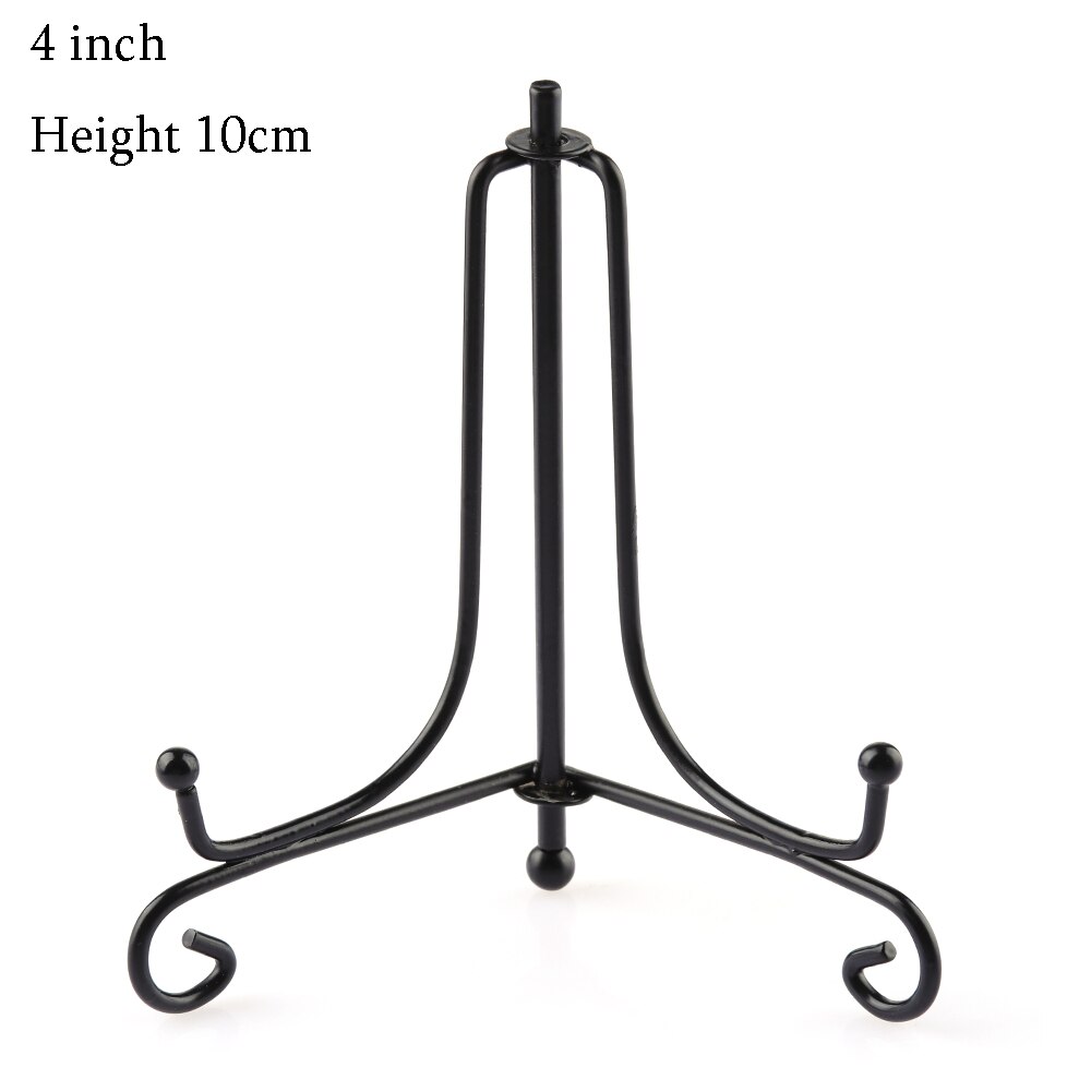 1PC Photo Pedestal Photo Pedestal Display Stand DIY Black Iron Plate Easel Storage Holder Book Art Craft Bracket Home Decoration: A-10cm