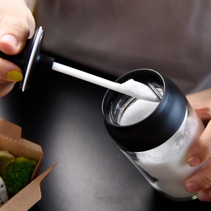 250ml peppar cruet oljeflaska sked täcka glas kök fuktbeständig honung krydda flaska kök krydda burk tank 3 stil