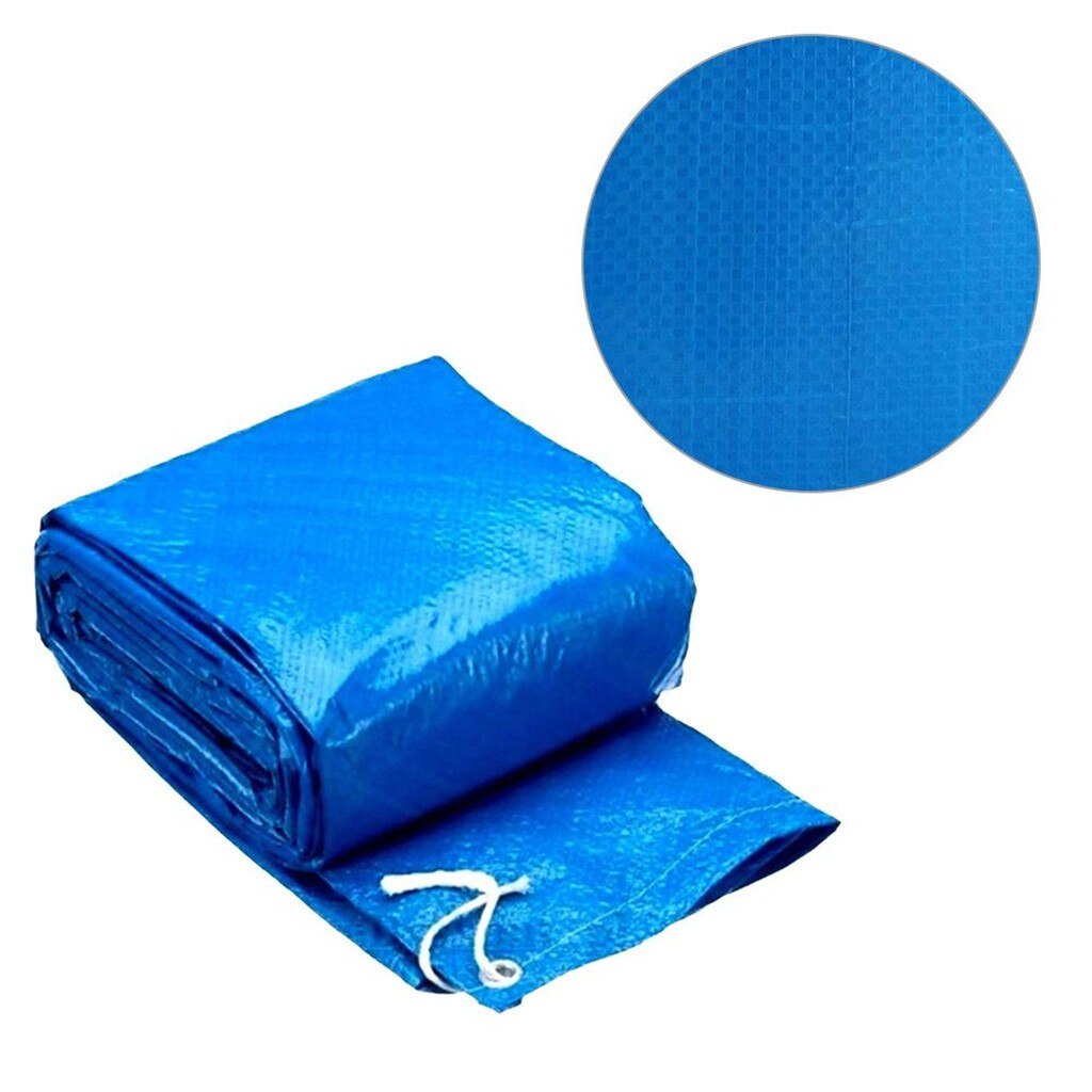 Tela de cobertura para piscina de gran tamaño, herramientas de limpieza, pañal con cubierta para polvo, lona tejida PE redonda para jardín al aire libre