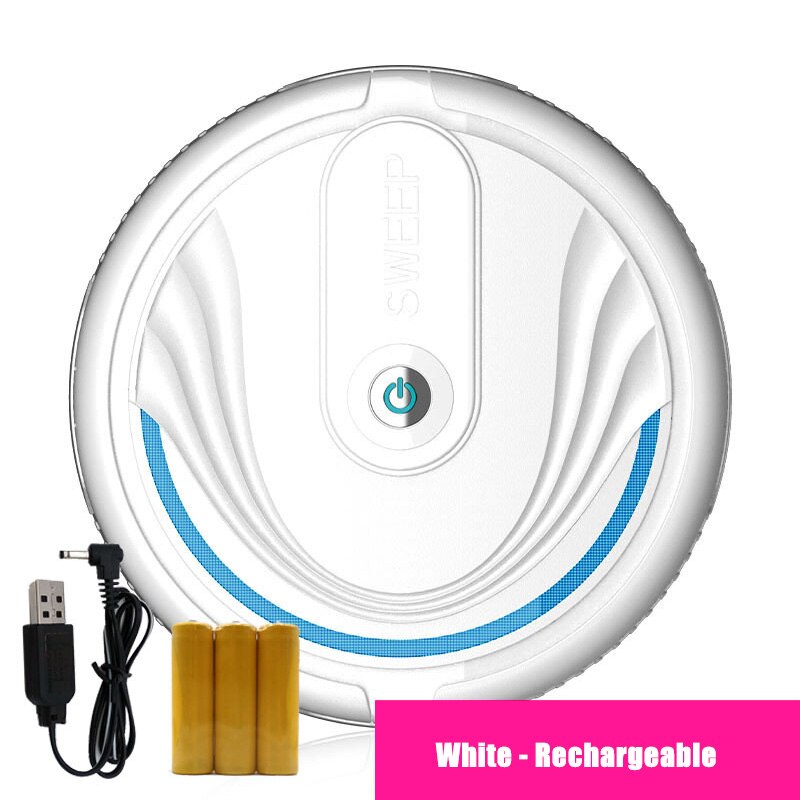 Volautomatische Mini Stofzuigen Robot Stofzuiger Tegelijk Voor Harde Vloeren Tapijt Lopen Opladen Veegmachine # S1: White charging type